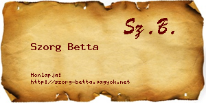 Szorg Betta névjegykártya